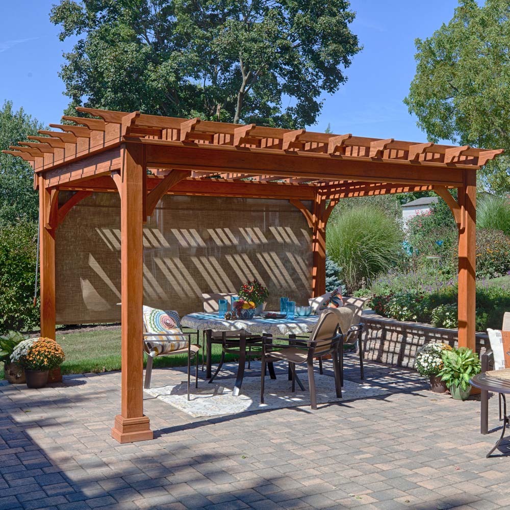 Traditional Pergola With Curtain