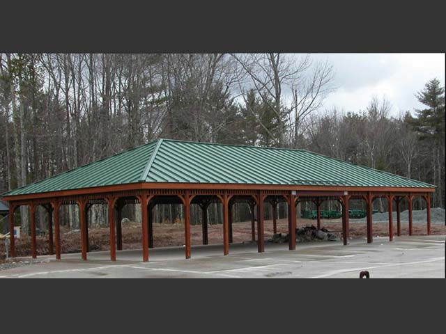 30 by 60 foot wooden pavilion