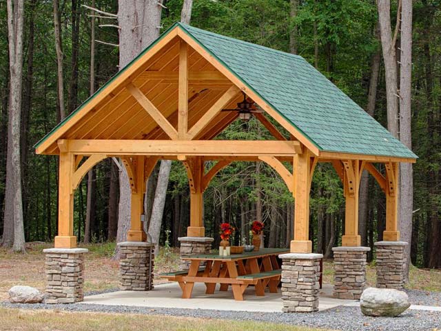16 foot alpine wood pavilion
