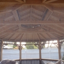 wooden 12 by 16 foot oval gazebo interior