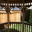 8 by 10 foot wooden oval gazebo interior