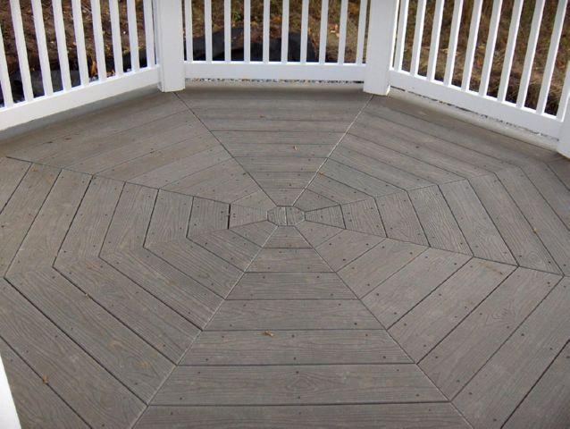 10 foot white vinyl octagon gazebo with wooden flooring